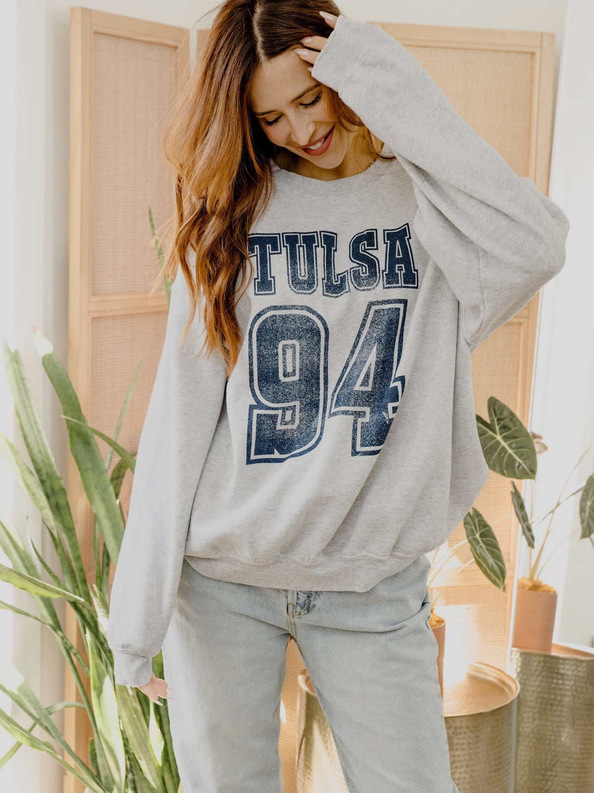 TU Golden Hurricane Player Ash Gray Thrifted Sweatshirt