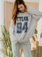 TU Golden Hurricane Player Ash Gray Thrifted Sweatshirt