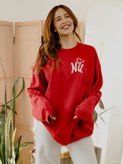 Nebraska Huskers Lyric Puff Ink Red Sweatshirt