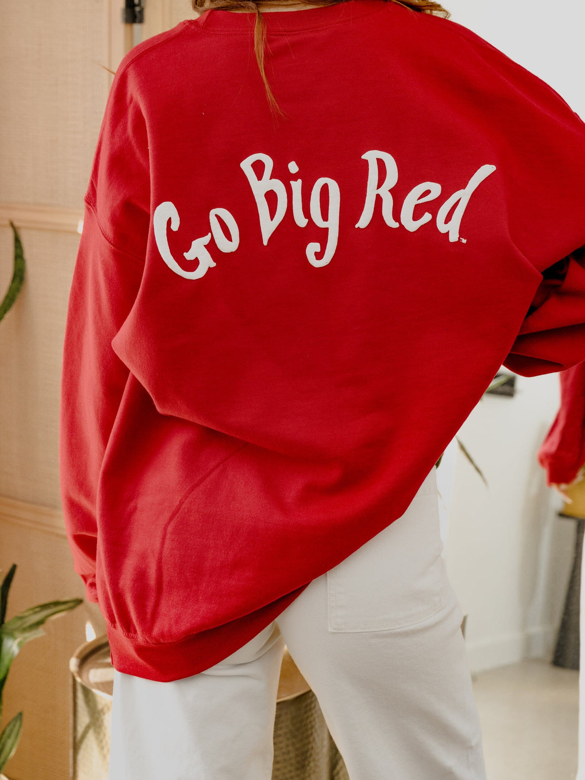 Nebraska Huskers Lyric Puff Ink Red Sweatshirt