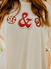 OU/SEC Ampersand Off White Thrifted Tee