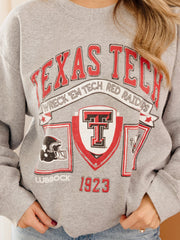 Texas Tech Prep Patch Gray Thrifted Sweatshirt