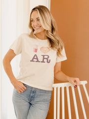 I Heart Pie AR Off White Micro Cropped Tee