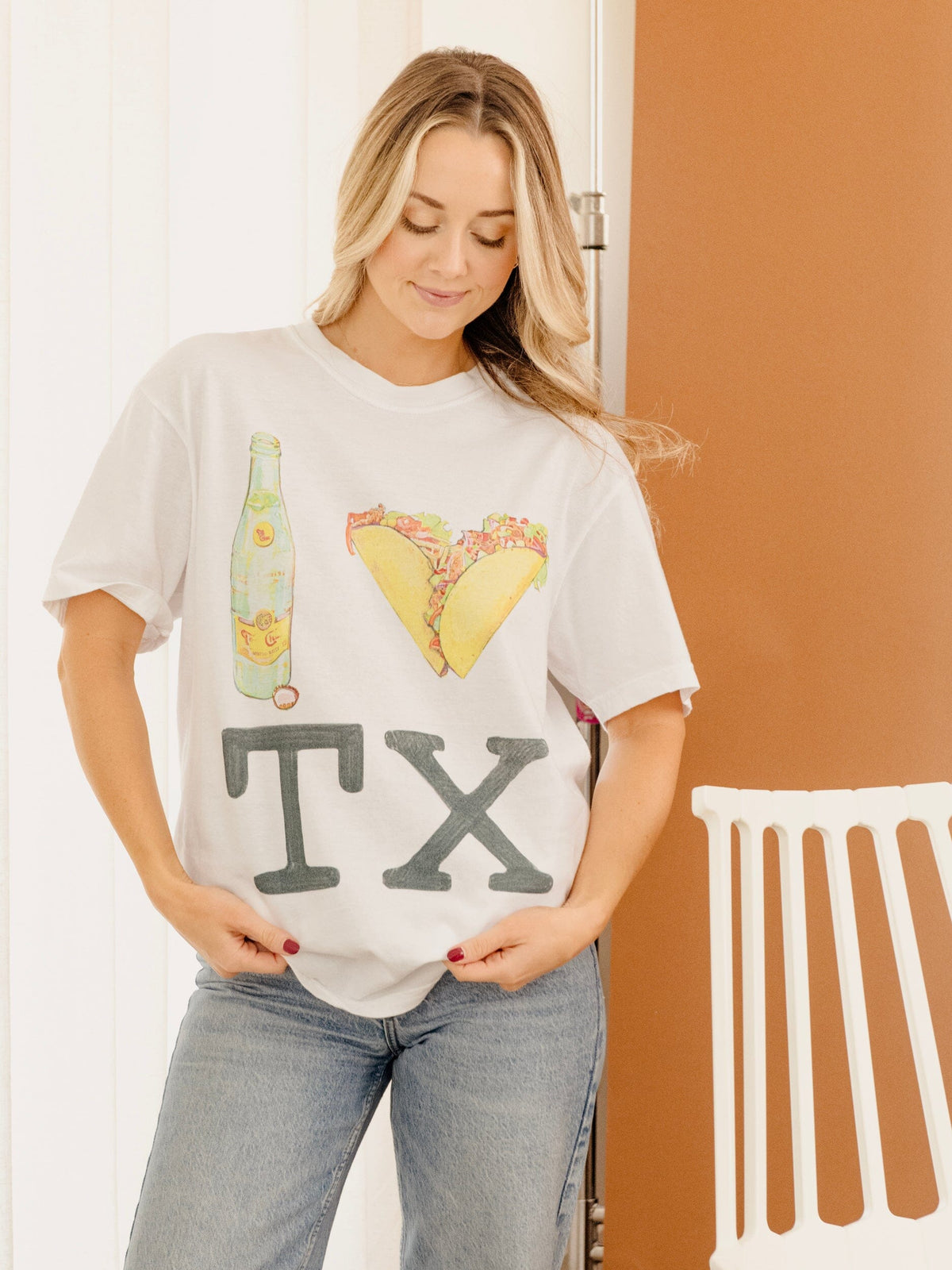 I Heart Tacos TX White Tee