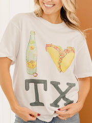 I Heart Tacos TX White Tee