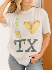 I Heart Tacos TX White Tee