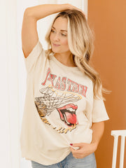 Rolling Stones Texas Tech Basketball Net Off White Thrifted Tee