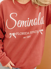 FSU Seminoles Established Bows Maroon Sweatshirt