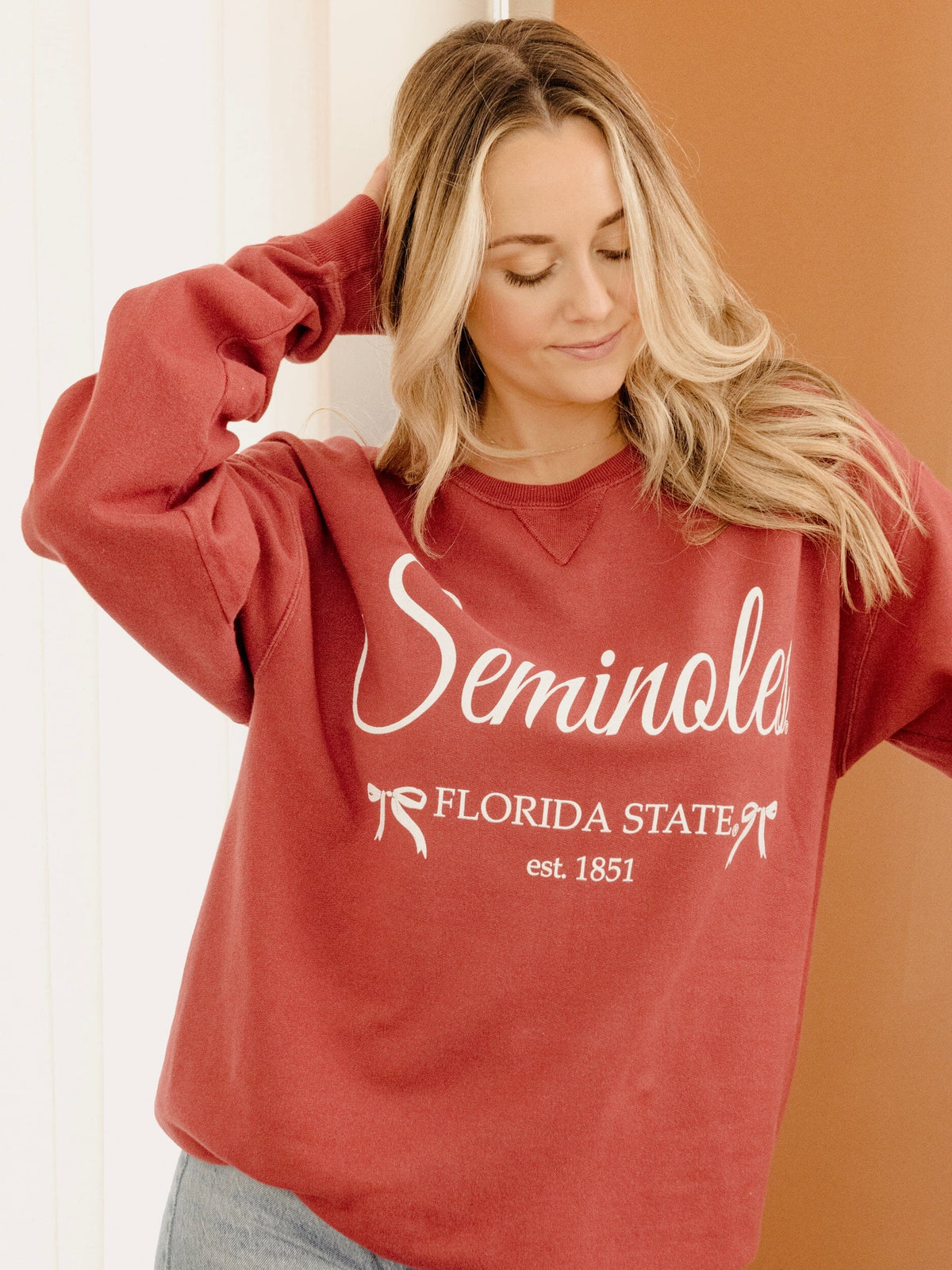 FSU Seminoles Established Bows Maroon Sweatshirt