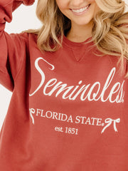 FSU Seminoles Established Bows Maroon Sweatshirt