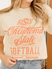 OSU Softball Off White Thrifted Tee