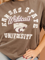 KSU Wildcats Draft Charcoal Thrifted Tee