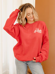 Arkansas State Red Wolves Lyric Puff Ink Red Sweatshirt