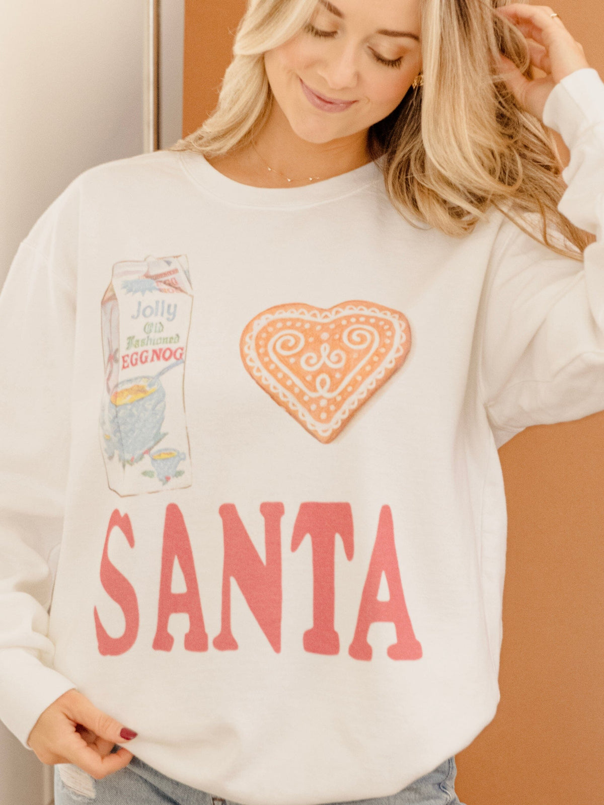 I Heart Santa White Sweatshirt