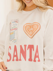 I Heart Santa White Sweatshirt