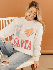 Christmas I Heart Santa White LS Tee