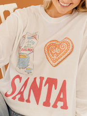 Christmas I Heart Santa White LS Tee