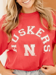 Nebraska Huskers Mega Arch Red Tee