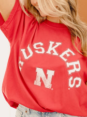 Nebraska Huskers Mega Arch Red Tee