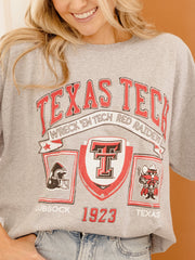 Texas Tech Prep Patch Gray Thrifted Tee