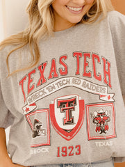 Texas Tech Prep Patch Gray Thrifted Tee