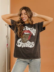 Rolling Stones Leopard Words Smoke Hi-Dive Tee