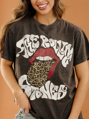 Rolling Stones Leopard Words Smoke Hi-Dive Tee