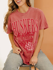 Nebraska Huskers Big Basketball Red Tee