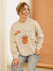 Rolling Stones Texas Longhorns Stoned Sand Thrifted Sweatshirt