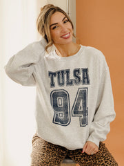 TU Golden Hurricane Player Ash Gray Thrifted Sweatshirt