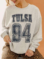 TU Golden Hurricane Player Ash Gray Thrifted Sweatshirt