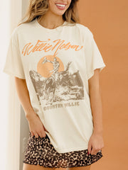 Willie Nelson Country Willie Off White Thrifted Tee