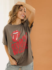 Rolling Stones UGA Bulldogs Dazed Charcoal Thrifted Tee