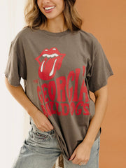 Rolling Stones UGA Bulldogs Dazed Charcoal Thrifted Tee