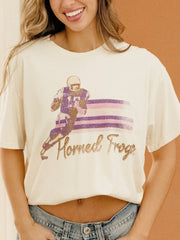 TCU Horned Frogs Mono QB Off White Thrifted Tee