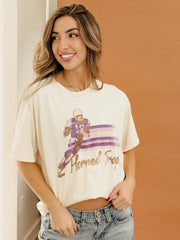 TCU Horned Frogs Mono QB Off White Thrifted Tee