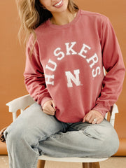 Nebraska Huskers Mega Arch Red Sweatshirt