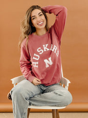 Nebraska Huskers Mega Arch Red Sweatshirt