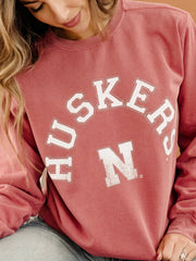 Nebraska Huskers Mega Arch Red Sweatshirt