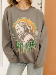 Willie Nelson Crystal Charcoal Thrifted Sweatshirt