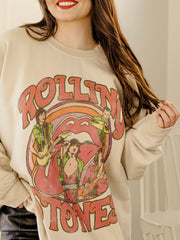 Rolling Stones Vintage Concert Sand Thrifted Sweatshirt