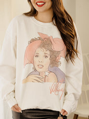 Whitney Houston 80s White Thrifted Sweatshirt