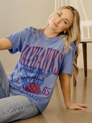 KU Jayhawks Big Basketball Mystic Blue Tee