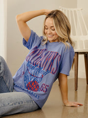 KU Jayhawks Big Basketball Mystic Blue Tee