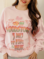 Woodstock 3 Days Pink Thrifted Sweatshirt