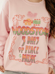 Woodstock 3 Days Pink Thrifted Sweatshirt