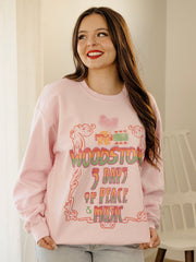 Woodstock 3 Days Pink Thrifted Sweatshirt