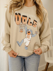 Vols Mascot Basketball Dunk Sand Thrifted Sweatshirt