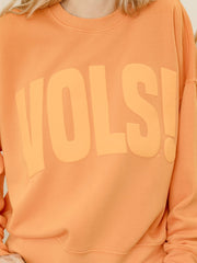 Vols Mono Puff Ink Orange Oversized Crew Hi-Dive Sweatshirt