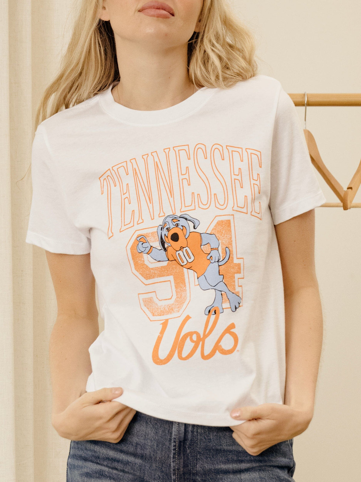Tennessee Vols Club Mascot White Ellie Perfect Tee